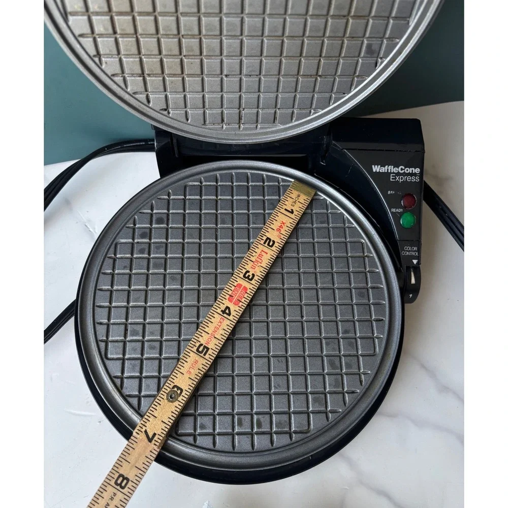 Chef's Choice WaffleCone Express 838 Electric Waffle Cone Maker Black Silver
